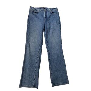 NYDJ Jeans Womens 14 Medium Wash Denim Made In USA Straight Leg